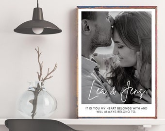 Schönes Geschenk für Freund, Partner Poster, Partner Geschenk Liebe, Hochzeitsgeschenk, Freund Geschenk Mann