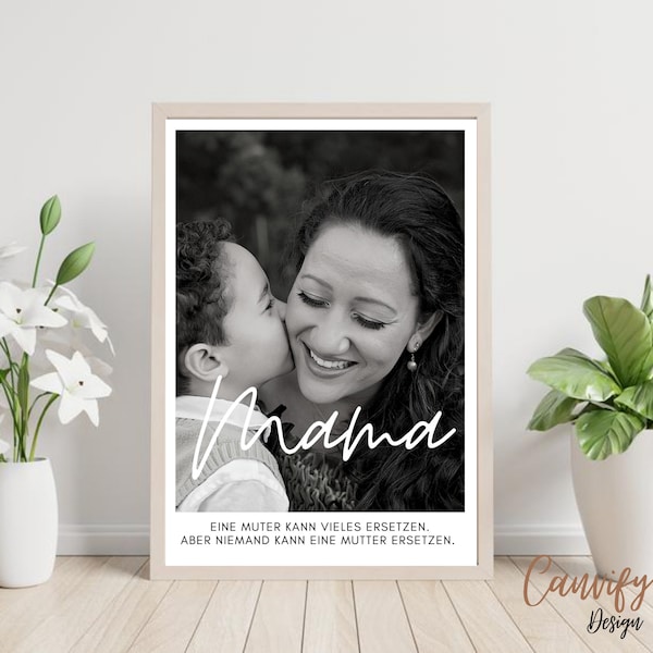 Personalisiertes Geschenk für Mama I Mutter Tochter Geschenk Bild | Mama Poster personalisieren | Mutter Tochter Bild | Mama Geschenk Geburt