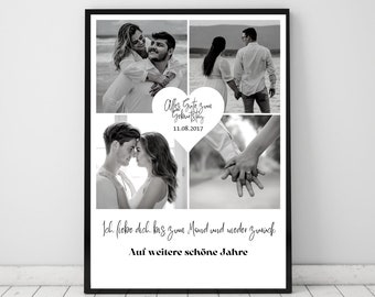 Jahrestag Geschenk, Personalisiertes Geschenk für Freund, Partner Poster, Partner Geschenk Liebe, Hochzeitsgeschenk, Freund Geschenk Mann