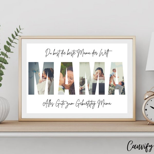 Personalisierbares Posterbild, Muttertagsgeschenk, Beste Mama, Geschenkidee zum Geburtstag, Mama Tochter Bild, Poster Muttertag Geschenk