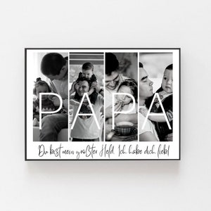Best Dad Father's Day Gift I Dad Poster Personalized I Father Son/Daughter Birth I Dad Gift From Child I Customizable Image & Text