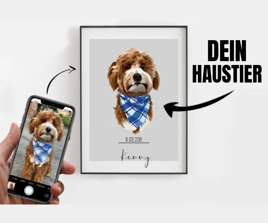 CUSTOM PET Drawing, Cool Posters, Dogs Wall Décor, Pet Art Commission