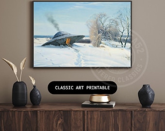 Sigvard Marius Hansen - Huellas en la nieve (1898): Los que dejaron atrás, impresión descargable