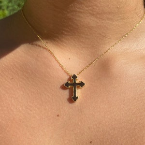 Two Sided Gothic Cross Pendant Necklace Sterling Silver 925 |Gothic Cross Pendant |Gothic Cross |Cross |Sterling Silver 925 Jewelry |