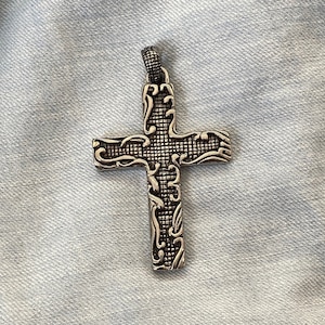 Stainless Steel Cross Pendant |Gothic Gator Cross Pendant |Gothic Cross |Cross |Stainless Steel Jewelry |