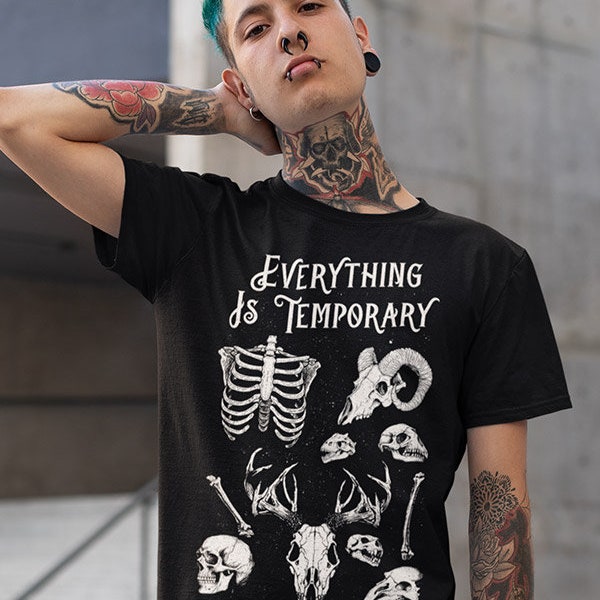 Everything is Temporary T-Shirt Wunderling Cult Apparel | Gothic-Inspired Rebellion Clothing