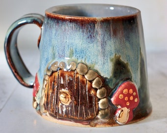 Mushroom mug | Gold details