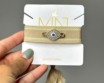 Cloth Evil Eye Bracelet perfect for Mother's Day Gift