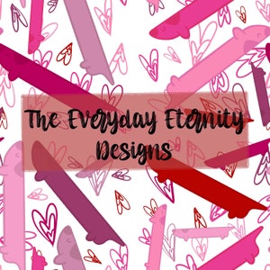 Bluey Inspired Valentines Day Seamless Repeat Pattern