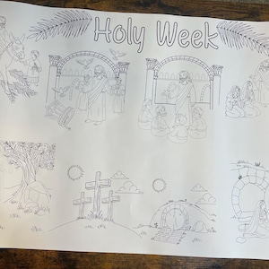 Easter Holy Week Giant Coloring Page