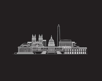 Washington DC stad stadsgezicht illustratie digitaal bestand