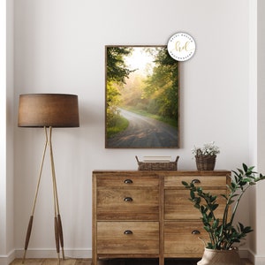 Forest Road, The Road Less Taken Photography, The Road Less Taken Wall Art, Instant Digital Download, Motivational Poster