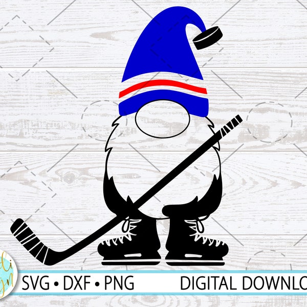 Hockey Gnome Digital, Hockey Gnome SVG, Hockey Christmas, Hockey Sign, Hockey Decor, Instant Download, SVG, Png, Dxf, Cricut Cut File