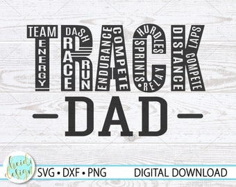 Track Dad SVG, Track SVG for Cricut, Track and Field SVG, Track and Field Dad, Track Design, Track Dad Design for T-Shirt, Cricut Cut File