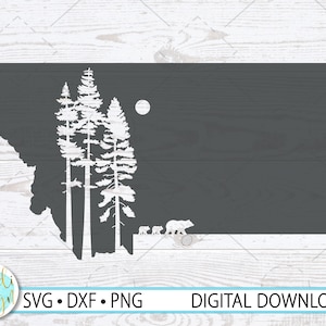 Montana SVG, Montana State Outline SVG, Montana Cut File, Montana Silhouette, Montana Vector, Montana Glowforge, Dxf, Png, Digital Download