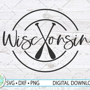 Wisconsin moderne SVG, PNG vie lac, Wisconsin camping SVG, téléchargement immédiat, Wisconsin Lake Decor, Wisconsin T-shirt fer sur