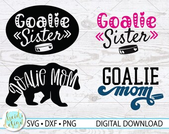 Goalie SVG Bundle, Hockey Bundle SVG, Goalie Mom, Gifts for Goalie, Hockey SVG Bundle, Dxf, Png