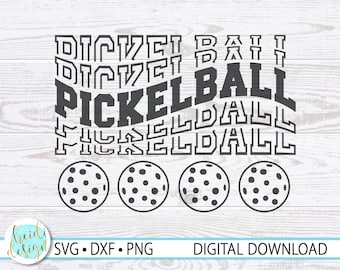 Pickleball SVG, Pickleball T-Shirt, Digital Download, Modern Pickleball SVG, Pickleball PNG, Pickleball Iron on, Pickleball Cricut, Dxf, Svg