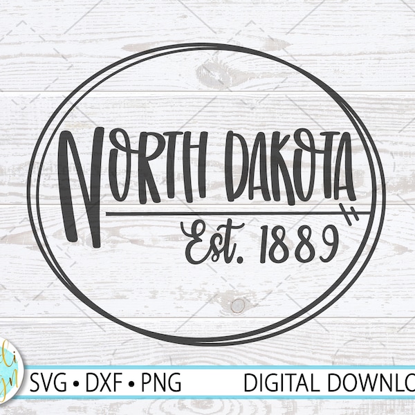 North Dakota SVG, ND SVG, Instant Download, North Dakota Design for T-Shirts, Svg, Dxf, Png