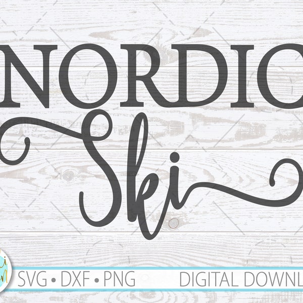 Nordic Ski SVG, Cross Country, Skate Ski, Classic Ski, Instant Download, Ski Design for Ornaments or T-Shirts, DXF, PNG, Cricut Cut File