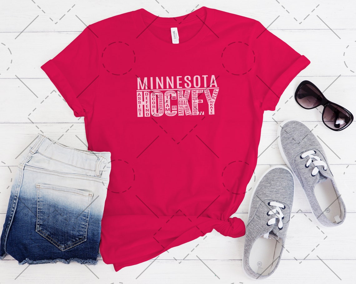 Minnesota Hockey SVG MN Hockey Design Layered Hockey Cut Etsy