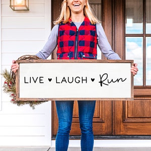 Hardlopen SVG, moderne hardlopen SVG, Live Laugh Run, fitness SVG, atletiek-svg, cross country-svg, instant download, png, dxf, gesneden bestand