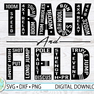 Track and Field-SVG, Track and Field-SVG voor Cricut, Track and Field-SVG, Track Mom, Instant Download, Png, Dxf, Cut-bestand