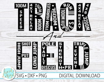 Track and Field SVG, Track and Field SVG for Cricut, Track and Field SVG, Track Mom, Instant Download, Png, Dxf, Cut File