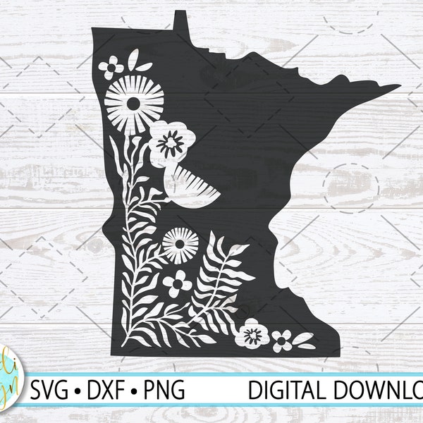 Minnesota State SVG, Minnesota Cut File for Cricut, Modern Minnesota Design, MN SVG for Decal, Instant Digital Download, Svg, Dxf, Png