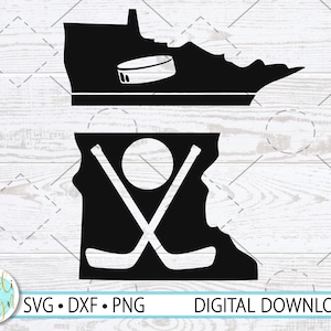 Hockey Door Sign SVG, Minnesota Hockey, Layered SVG, Team Color Options in PNG Format, Hockey Tournament Sign, Digital Download image 1