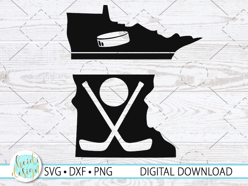 Hockey Door Sign SVG, Minnesota Hockey, Layered SVG, Team Color Options in PNG Format, Hockey Tournament Sign, Digital Download image 1