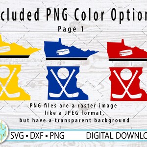 Hockey Door Sign SVG, Minnesota Hockey, Layered SVG, Team Color Options in PNG Format, Hockey Tournament Sign, Digital Download image 3