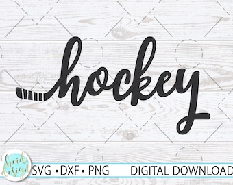 Modern Hockey SVG, Hockey Font, Instant Download, Hockey T-Shirt Iron On, Dxf, Svg, Png, Hockey Mom Png