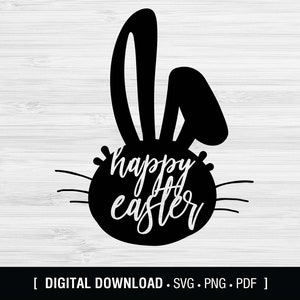 happy easter, easter bunny, SVG, digital download