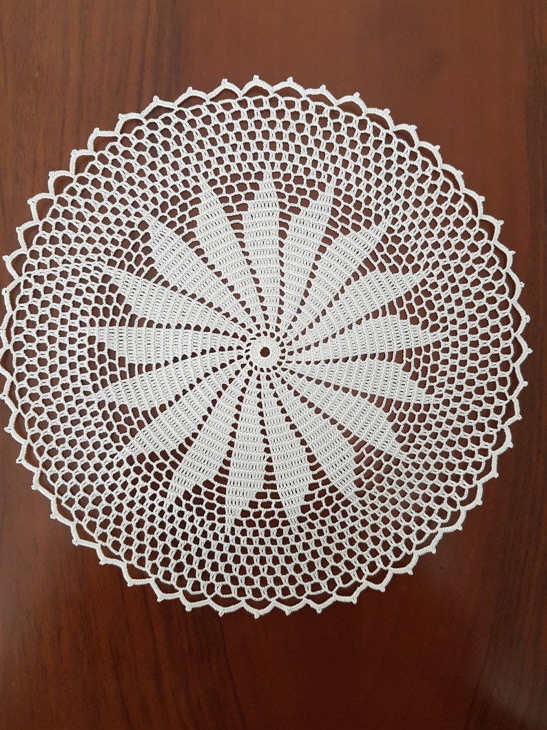 Lace Doily Round Coffee Table Cloth Handmade Crochet Doily Etsy