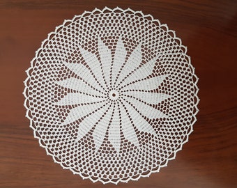 Lace Doily, Round Coffee Table Cloth, Handmade Crochet Doily, Vintage Style Crochet Doily, Crochet Tablecloth, Gift for Home