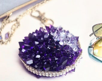 Charm de cristal para bolso, accesorio elegante para mujer, pequeño regalo para amiga