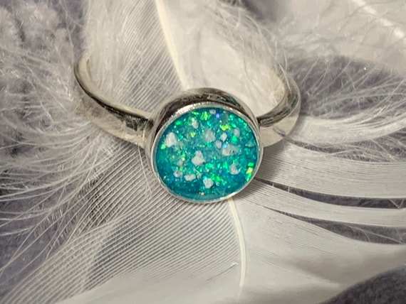 Sterling silver Cremation ashes memorial ring