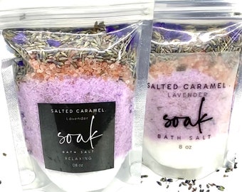 Lavender Bath Salt | Floral Bath Salt | Botanical Bath Salt| Spiritual Bath Salt | Spa | Pink Himalayan Salt| Organic Bath Salt