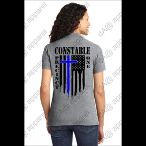 POLICE, Deputy Constable PCT 1, Thin Blue Line Cross USA Flag, Sheriff, Law Enforcement, Police Editable T Shirt Design Ai-Svg-Png Files.