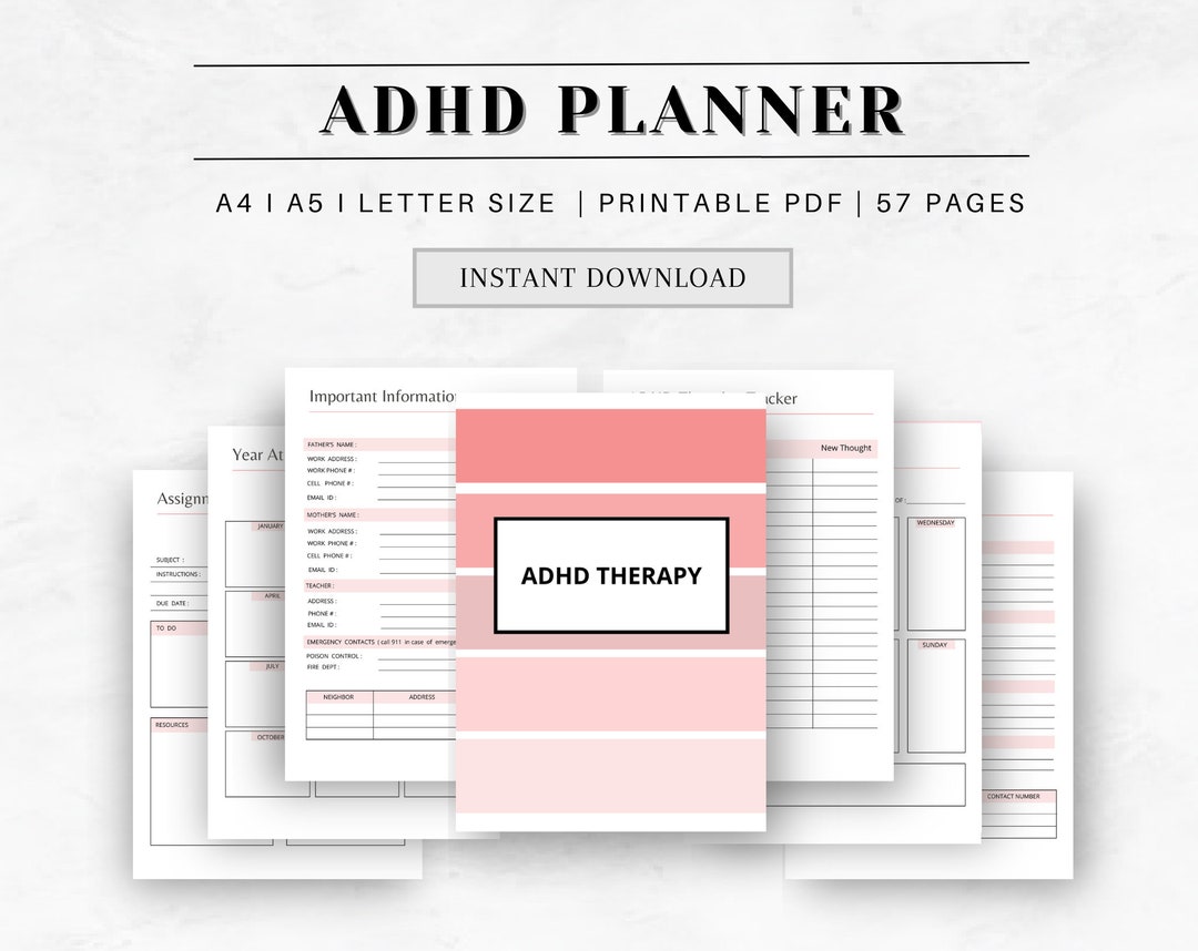Planificador de TDAH imprimible / Planificador de Pdf de TDAH - Etsy México
