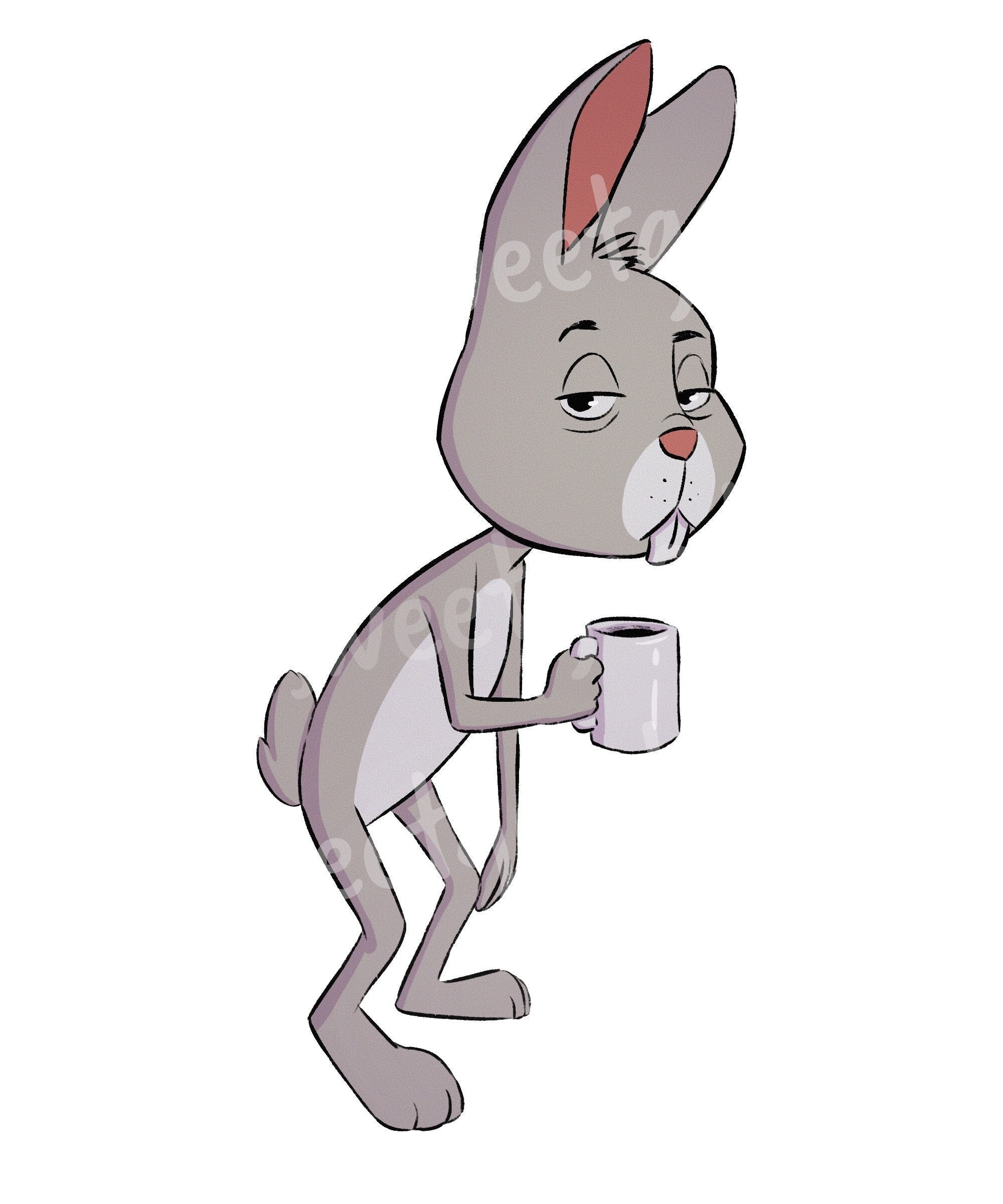 FUNNY EASTER BUNNY Cartoon Bunny .png Instant Download - Etsy