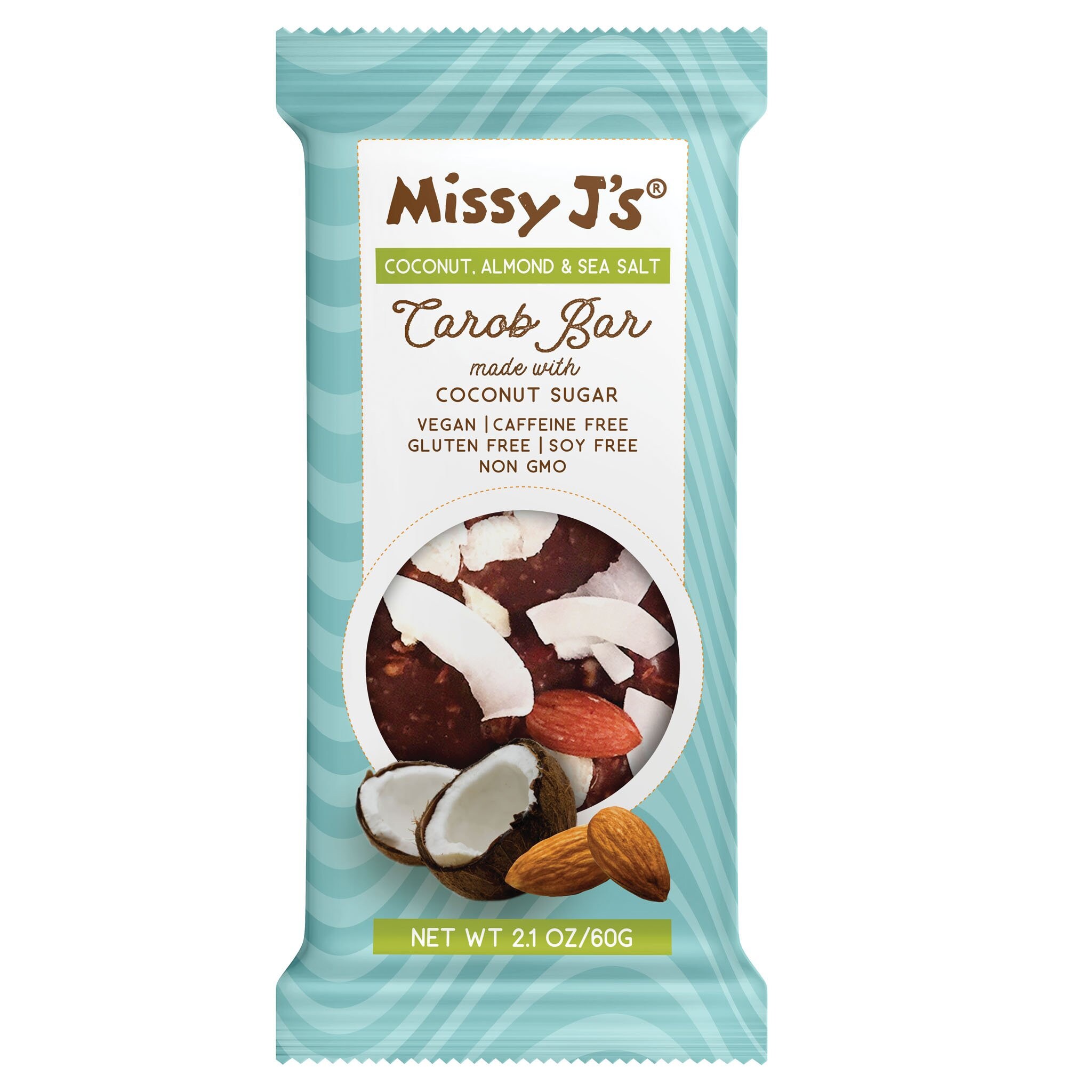 Missy J's Coconut Almond Carob Candy Bar 2.1 oz multipack Etsy