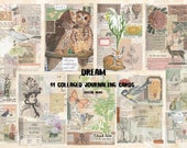 Dream digital kit for junk journal nature digital kit animal prints animal journaling cards printable ephemera digital collages