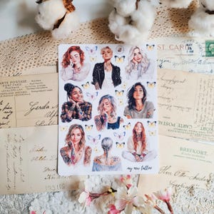 Mes nouveaux autocollants de tatouage/autocollants pour filles/feuille d'autocollants en vinyle mat