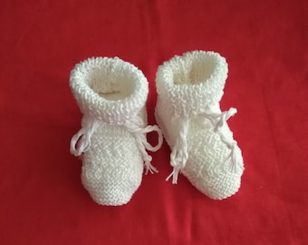 Gestrickte Babyschuhe 100% Baumwolle