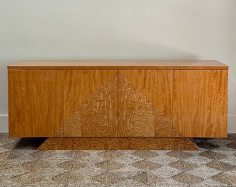 1999 Italian Pyramid Burl Credenza by Giorgio Collection