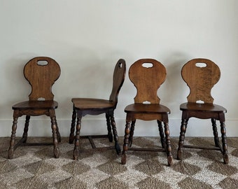 S/4 Rustic Chalet Chairs 1960s