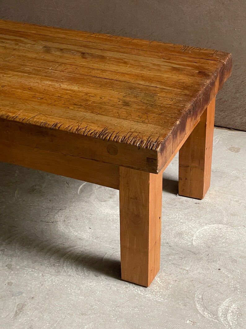 Antique Mable Butcher Block Coffee Table image 4