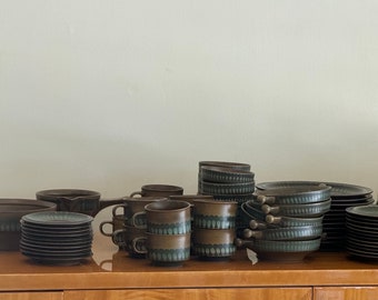 Mid Century 80 Piece Stoneware Set by Goebel Wallis West Germany